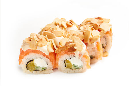 Ролл с лососем и мятным шисо