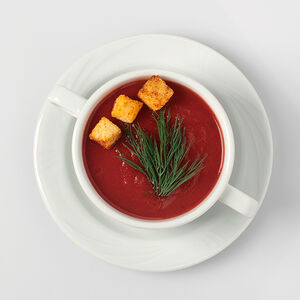 Кремовый борщ с гренками