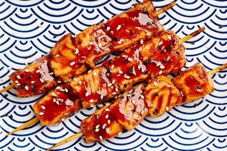 Шашлычки кусияки из лосося