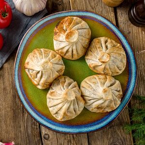 Хинкали из телятины обжаренные