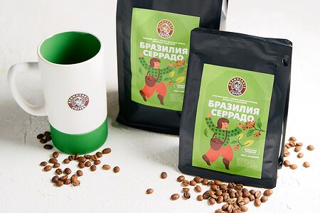 Зерновой кофе Бразилия Серрадо 0,25