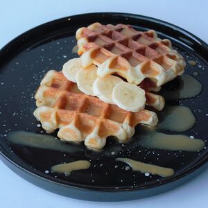 Вафли с бананом