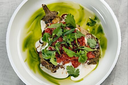 Баклажан терияки со страчателлой