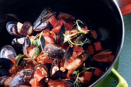 Мидии в соусе Блю Чиз