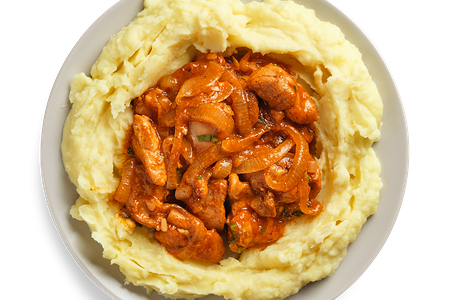 Чахохбили из курицы с пюре