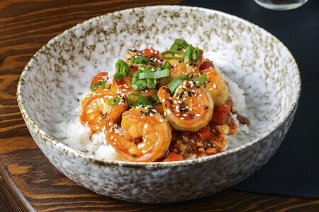 Креветки в азиатском соусе