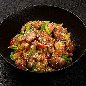 Рис с курицей терияки