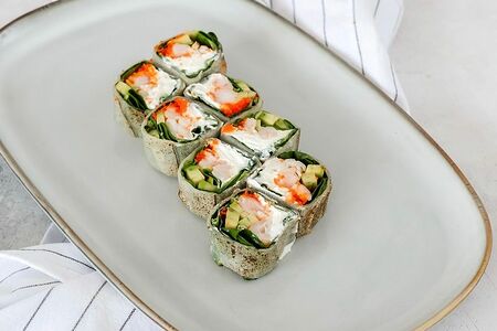 Ролл без риса с тигровыми креветками