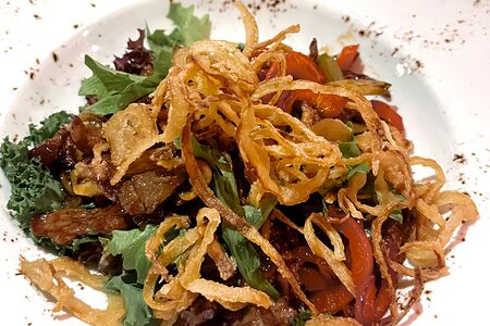 Салат с говядиной терияки