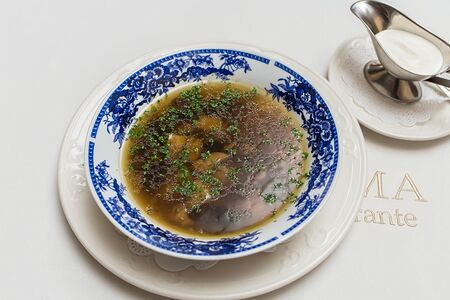 Грибной суп с лапшой