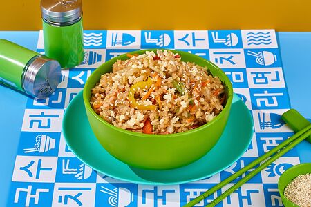 Рис с овощами в соусе терияки