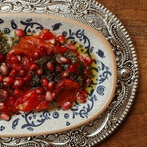 Печеные перцы, крем фета