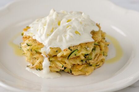 Оладьи с цукини и страчателлой