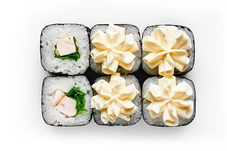 Сливочный ролл с курицей