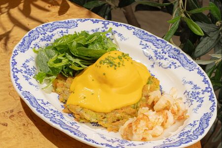 Драники из цукини и моркови с креветками