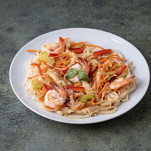 Рисовая лапша с креветками