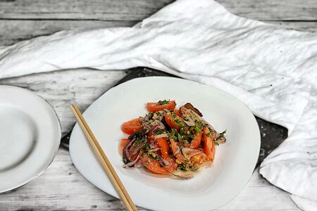 Салат с куриной печенью