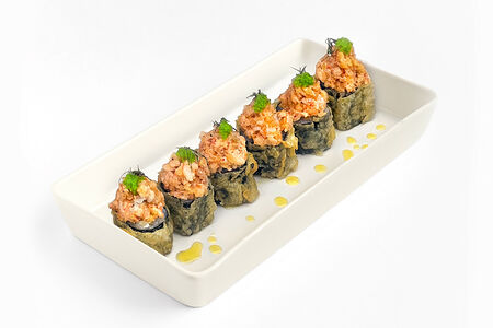 Теплый ролл с креветкой 6 шт