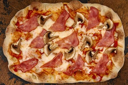 С ветчиной и грибами