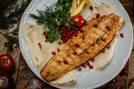 Судак на мангале