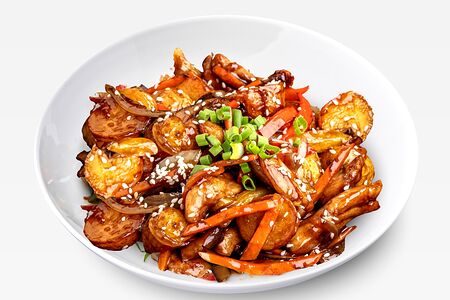 Wok картофель с соусом BlackPepper