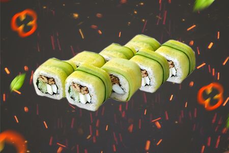 Сашими ролл с лососем и креветкой