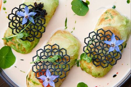 Нежные голубцы с креветкой и форелью