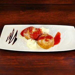 Сырники с ягодным муссом