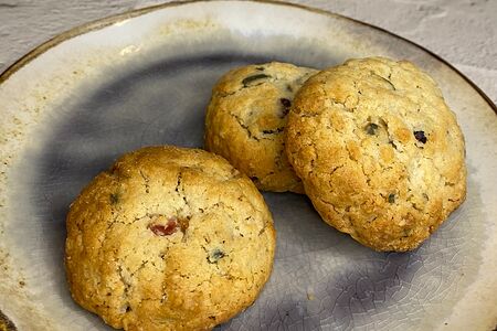 Печенье овсяное с клюквой и тыквенными семечками