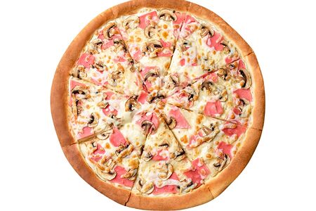 Пицца с ветчиной и грибами