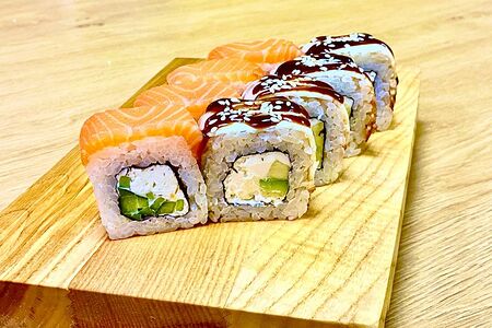 Лосось и угорь