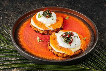 Драники с лососем