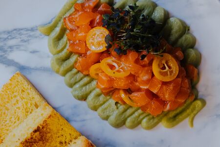 Лосось/гуакамоле/кумкват