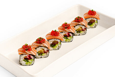 Ролл с лососем и апельсином 6 шт