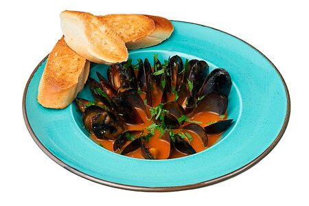 Мидии в пикантном соусе том ям