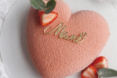 Муссовое сердце маме клубника