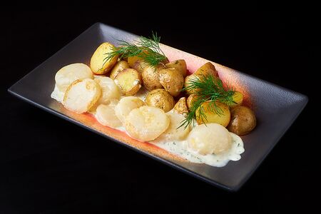 Гребешки с картофелем