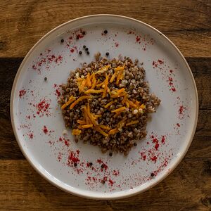 Греча с овощами