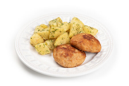 Котлеты из горбуши с картофелем