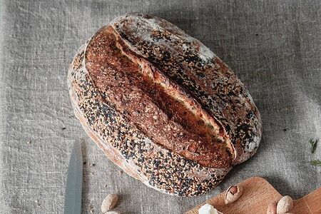 Белый деревенский со льном