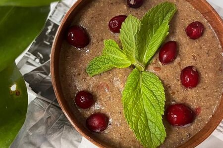 Каша льняная с яблоком и корицей