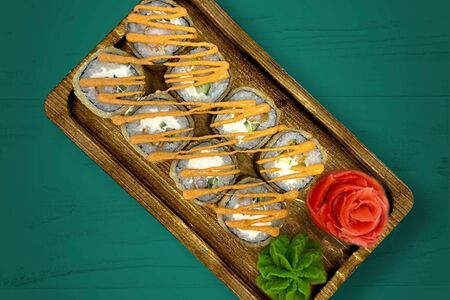 Темпура с жареной креветкой