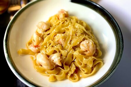 Паста с креветками по-тайски