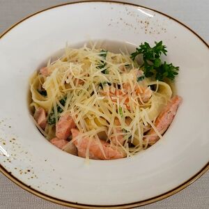 Паста с лососем 