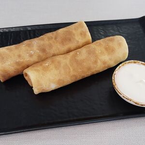 Блины с ветчиной и творожным сыром