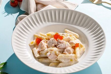 Паста с копченым лососем