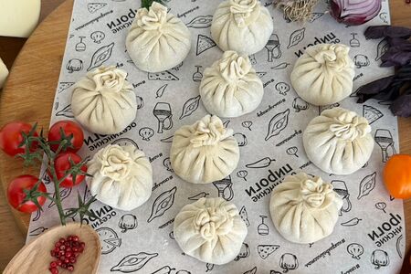 Хинкали с бараниной и говядиной