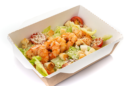 Салат Цезарь с креветкой