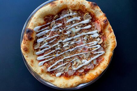 Шампиньоны-ветчина-колбаски