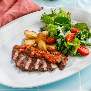 Стейк-салат с молодым картофелем